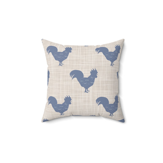 Chic Rooster Pillow | Farmhouse Decor, Country Home Accent, Cozy Living Room, Gift for Hen Enthusiasts, Rustic Style Cushion