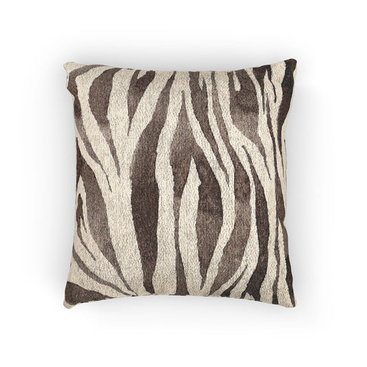 Zebra Print Woven Pillow, Cozy Home Decor, Animal Print Cushion, Modern Living Room Accent, 17x18