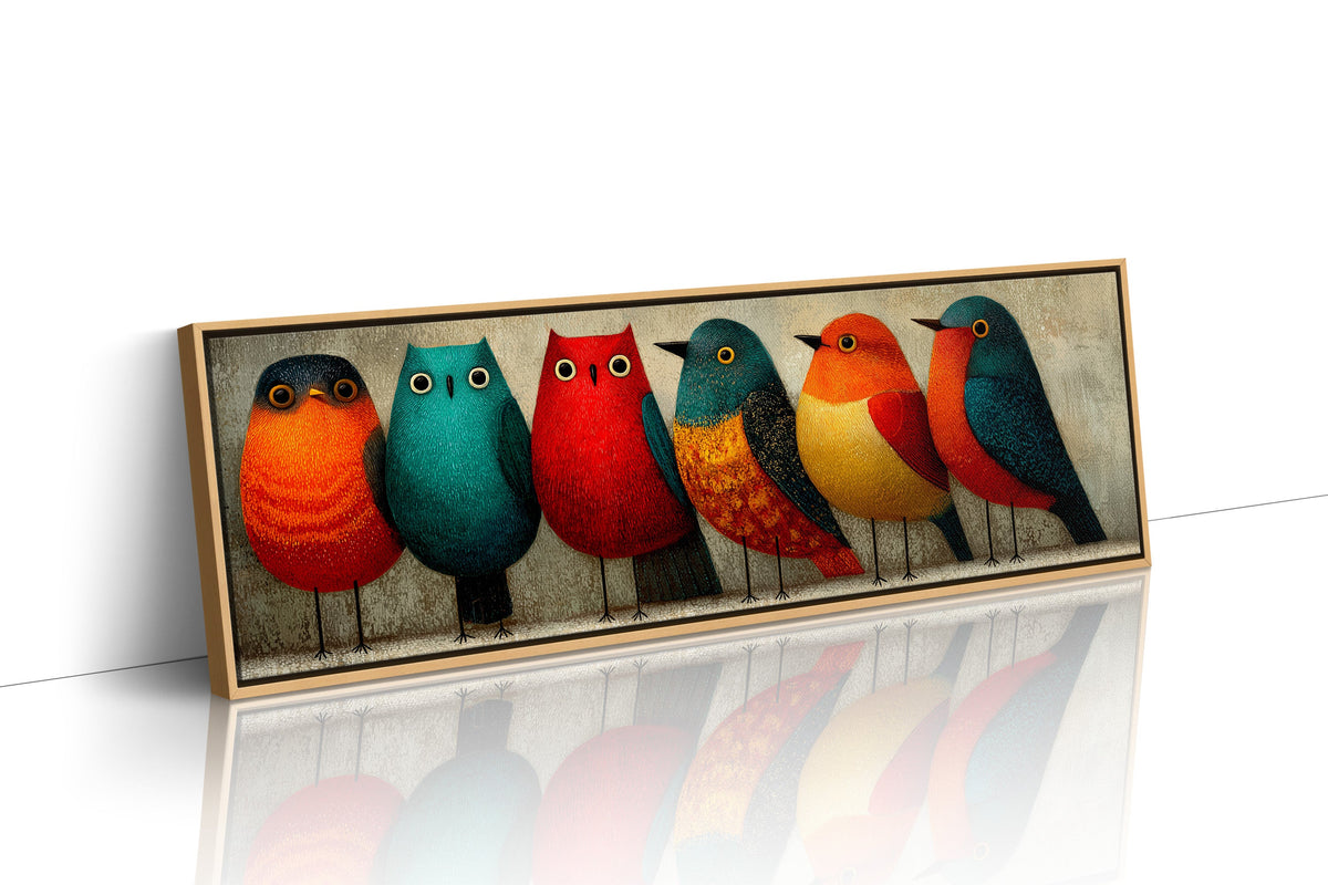 A Colorful Gathering on the Wire
