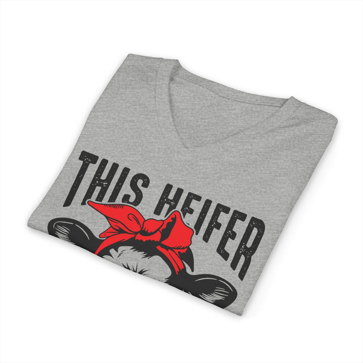 This Heifer Don't Take No Bull V-Neck Tee
