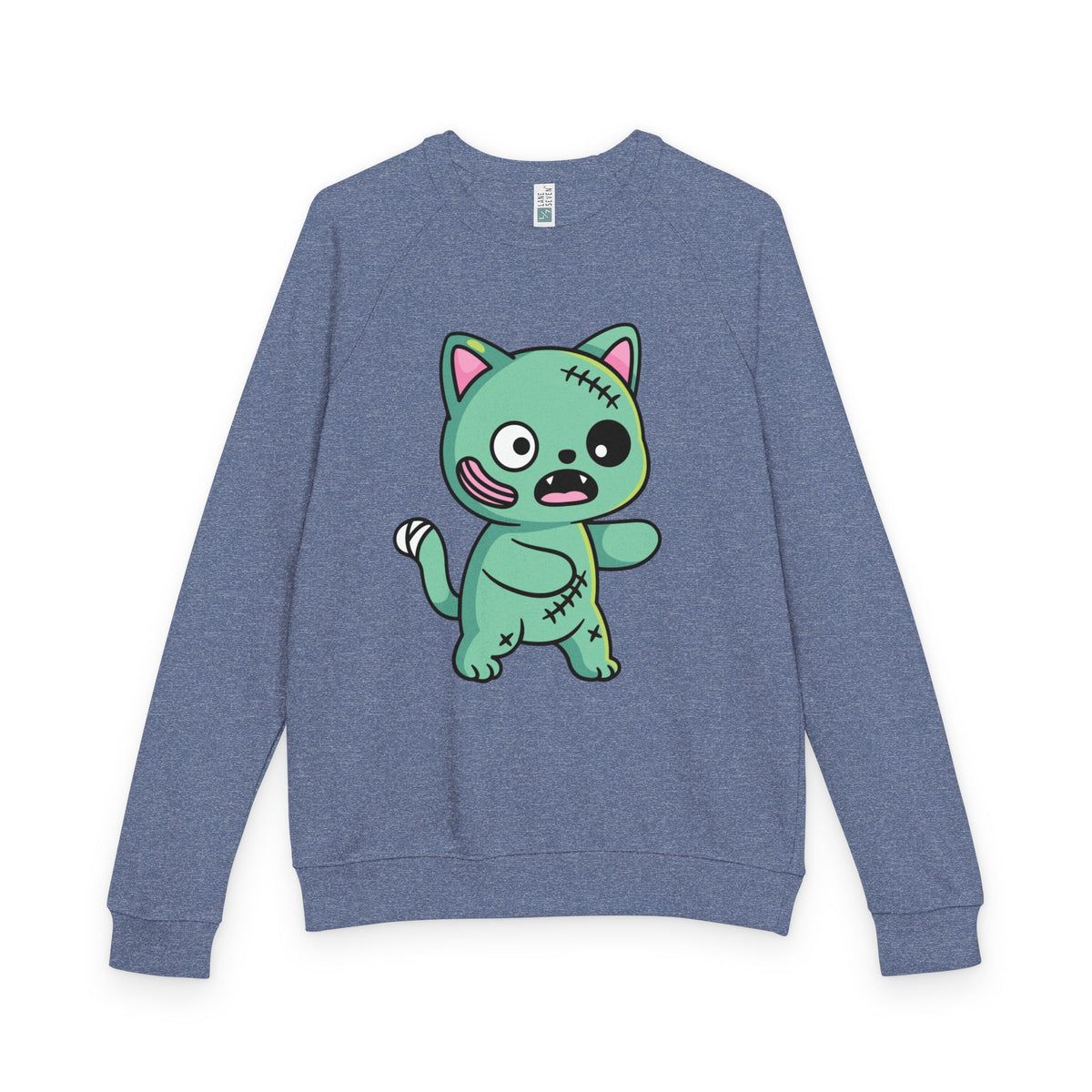 Cute Zombie Cat Crewneck Sweatshirt – Stitched Kitty Pullover
