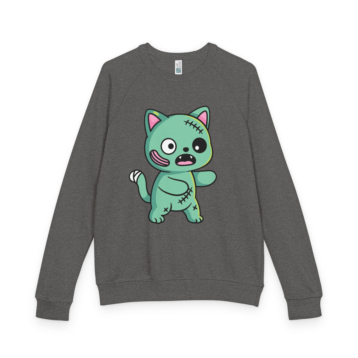 Cute Zombie Cat Crewneck Sweatshirt – Stitched Kitty Pullover