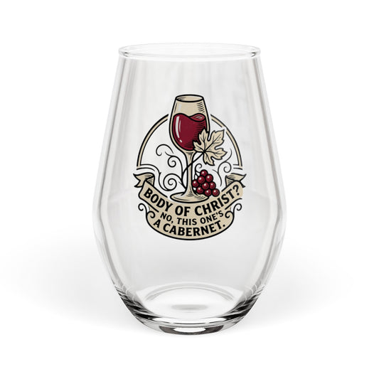 Body of Christ? No, This One's a Cabernet Stemless Wine Glass