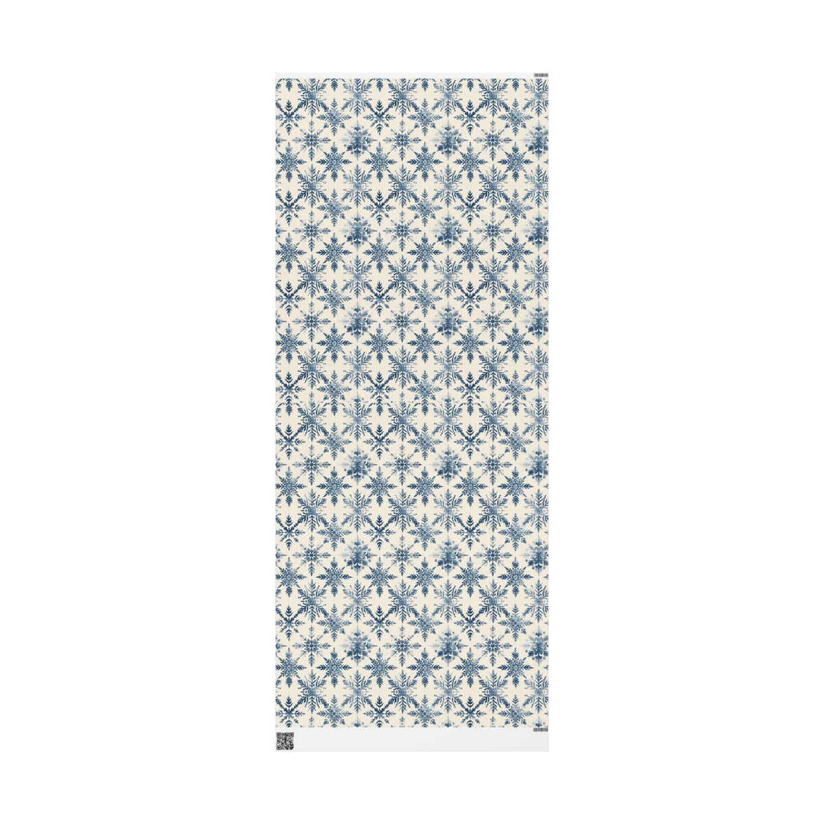 Winter Blue Snowflake Wrapping Paper Roll — Elegant Holiday Gift Wrap