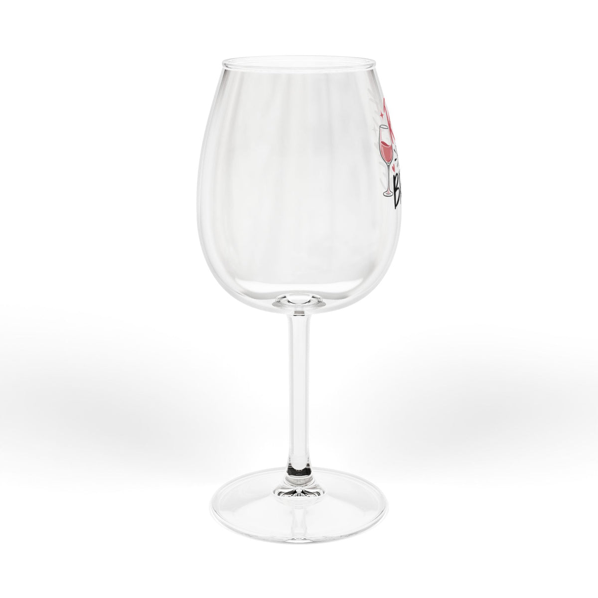 Rosé Before Brosé Wine Glass | 12oz stemmed wine glass, pink wine design