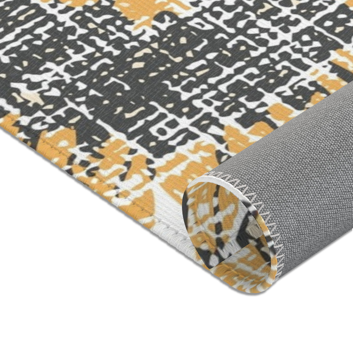 Sunflower Sketch Area Rug | Yellow Floral Accent Rug, Kitchen Mat