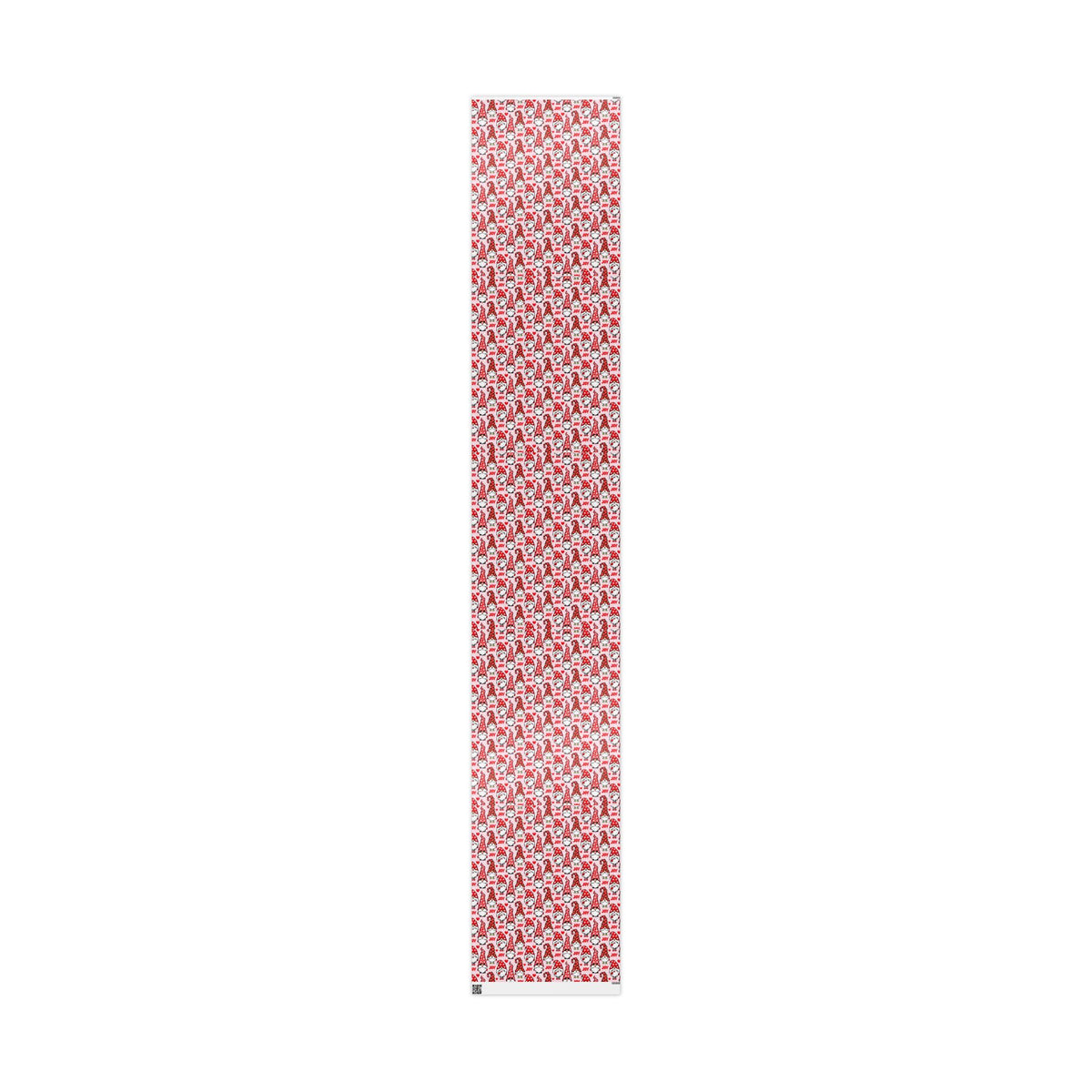Christmas Gnome Pattern Wrapping Paper | Roll, Heart Motif