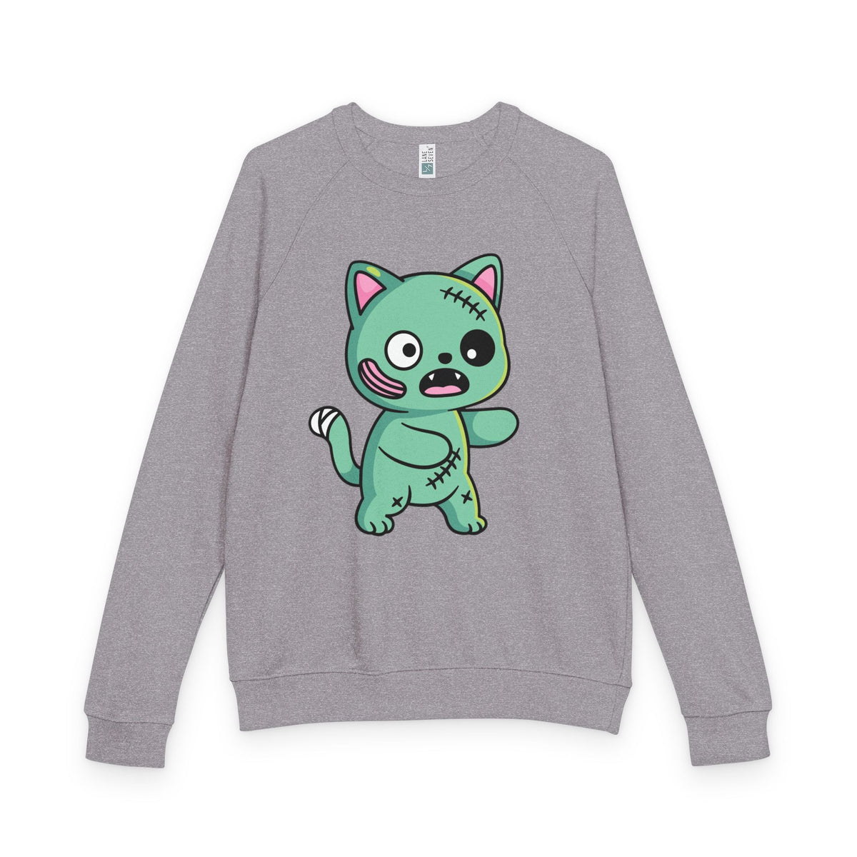 Cute Zombie Cat Crewneck Sweatshirt – Stitched Kitty Pullover