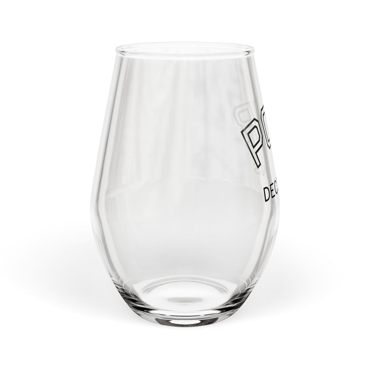 Stemless Wine Glass – “Pour Decisions” Funny Cocktail Glass, 11.75 oz