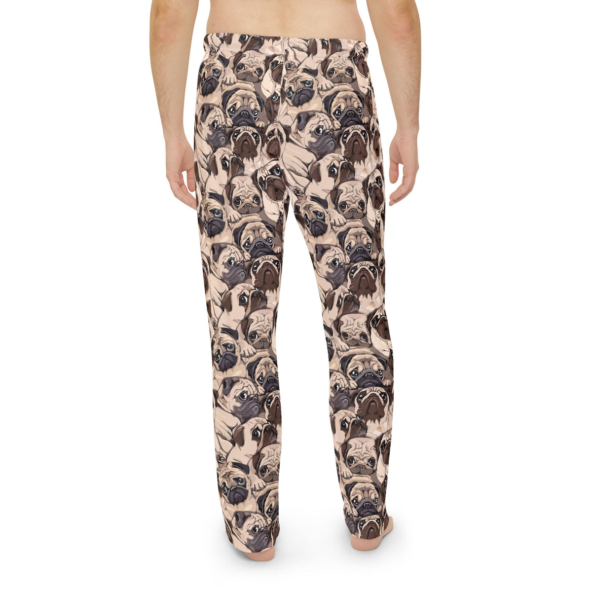 Pug Face Men's Pajama Pants, Dog Lover Lounge Wear, Fun Patterned Sleep Bottoms, Comfy PJ Trousers, Cute Animal Print Sleepwear, Cozy