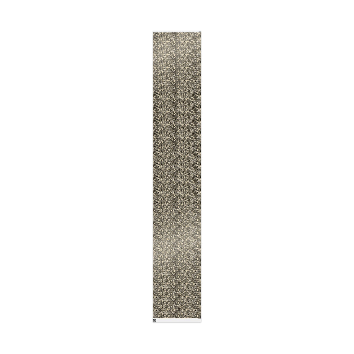 Damask Gift Wrapping Paper Roll — Vintage Black & Cream Floral Pattern
