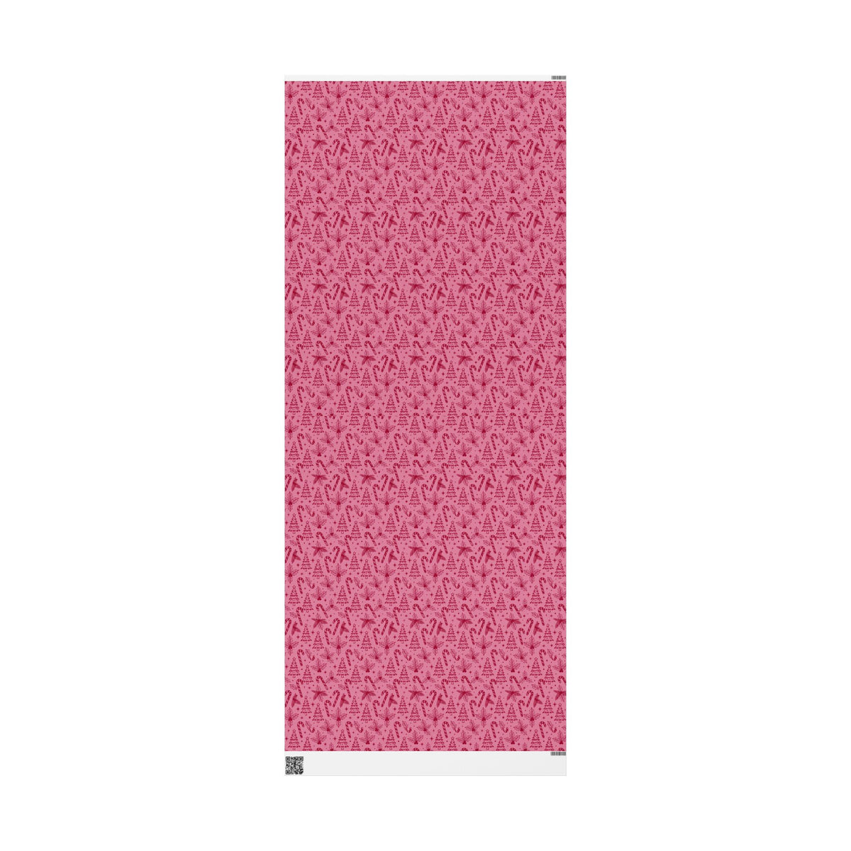 Pink Holiday Candy Cane Pattern Wrapping Paper | Christmas Gift Wrap Roll
