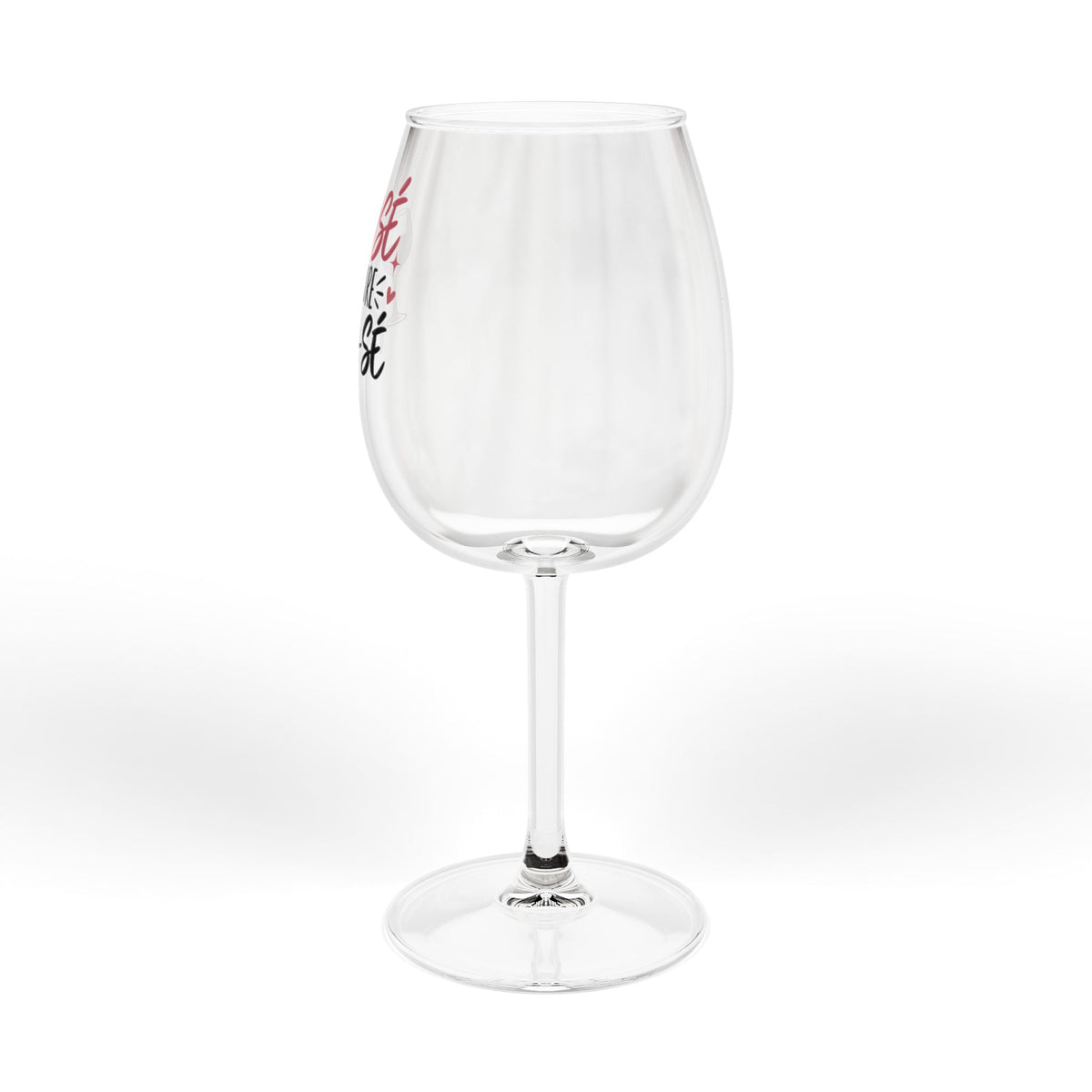 Rosé Before Brosé Wine Glass | 12oz stemmed wine glass, pink wine design