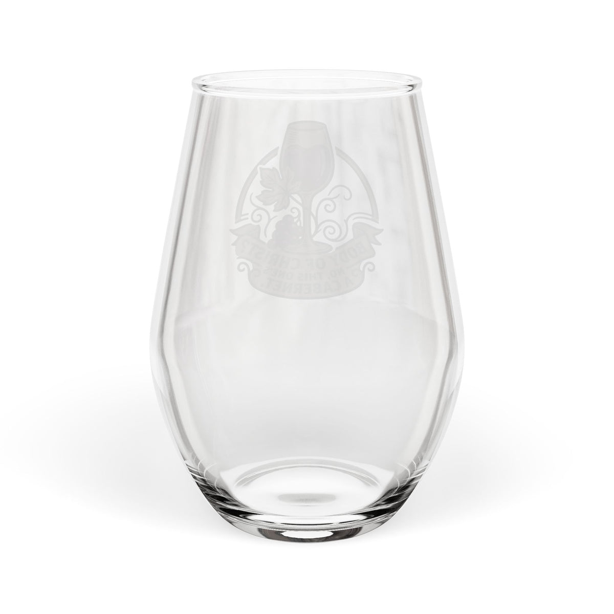 Body of Christ? No, This One's a Cabernet Stemless Wine Glass