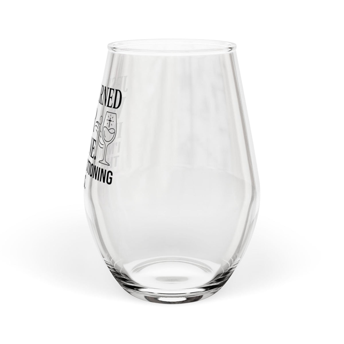 Jesus Turned Water Into Wine Stemless Wine Glass | Funny Religious Quote