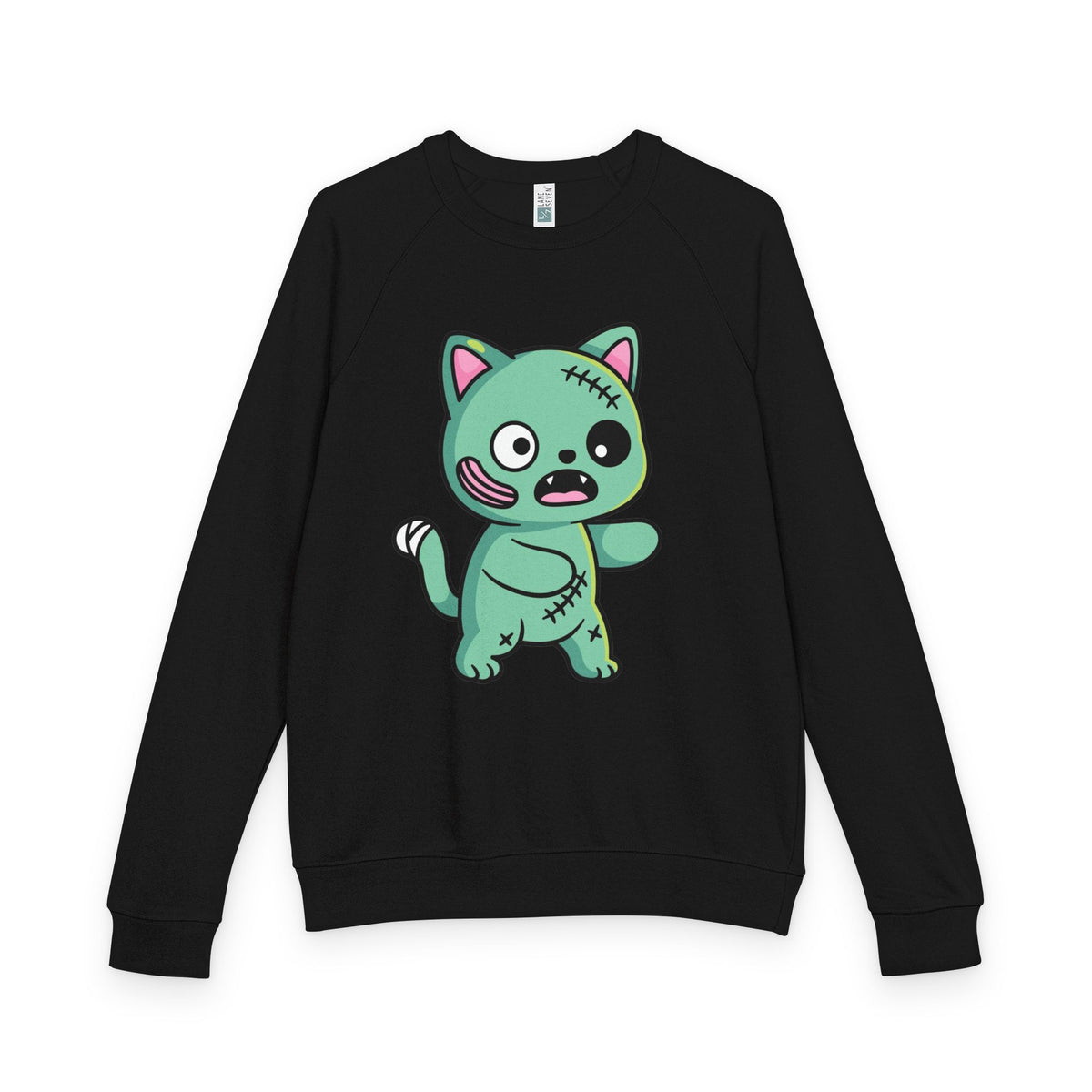 Cute Zombie Cat Crewneck Sweatshirt – Stitched Kitty Pullover