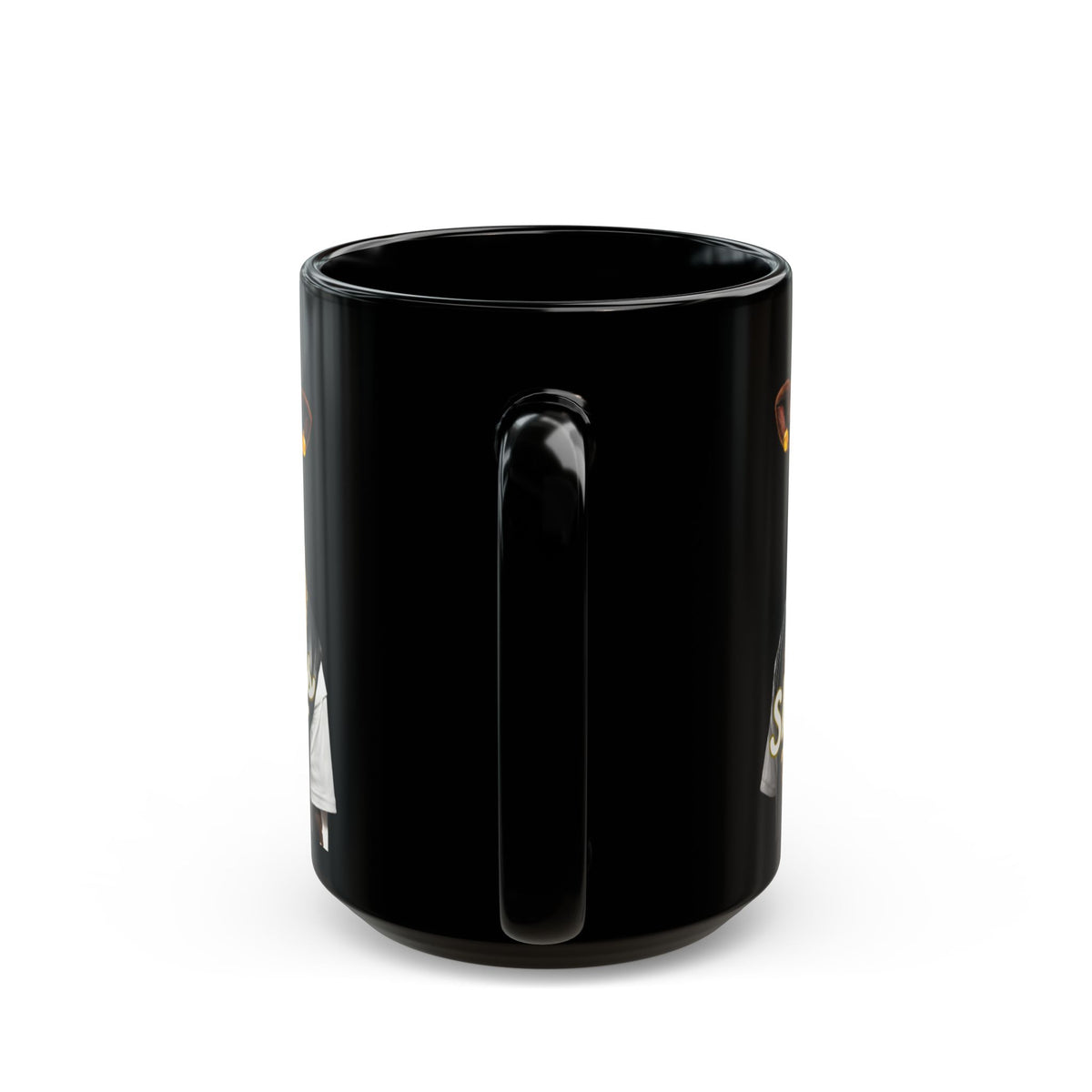 Sir Moos-a-Lot Cow Mug — Funny Hipster Cow Coffee Cup (Black, 11oz/15oz)