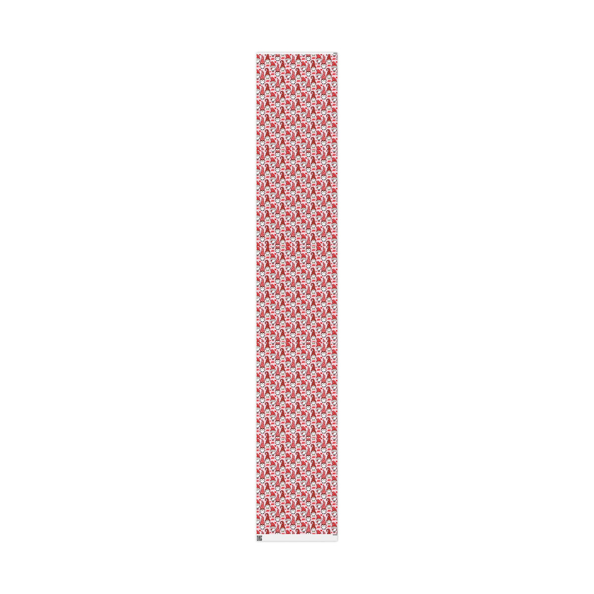 Christmas Gnome Pattern Wrapping Paper | Roll, Heart Motif