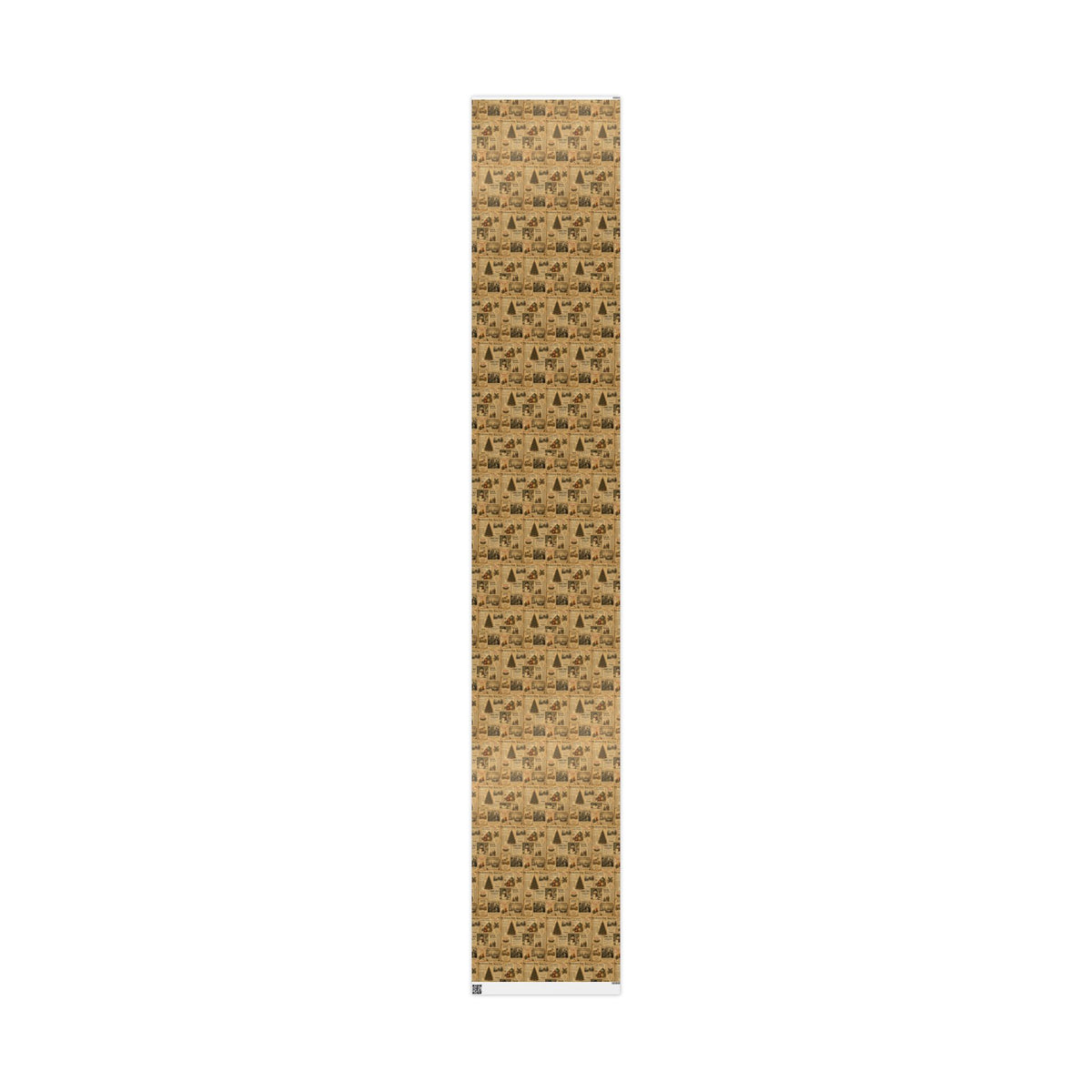 Vintage Christmas Newspaper Pattern Gift Wrap Roll | Wrapping Paper