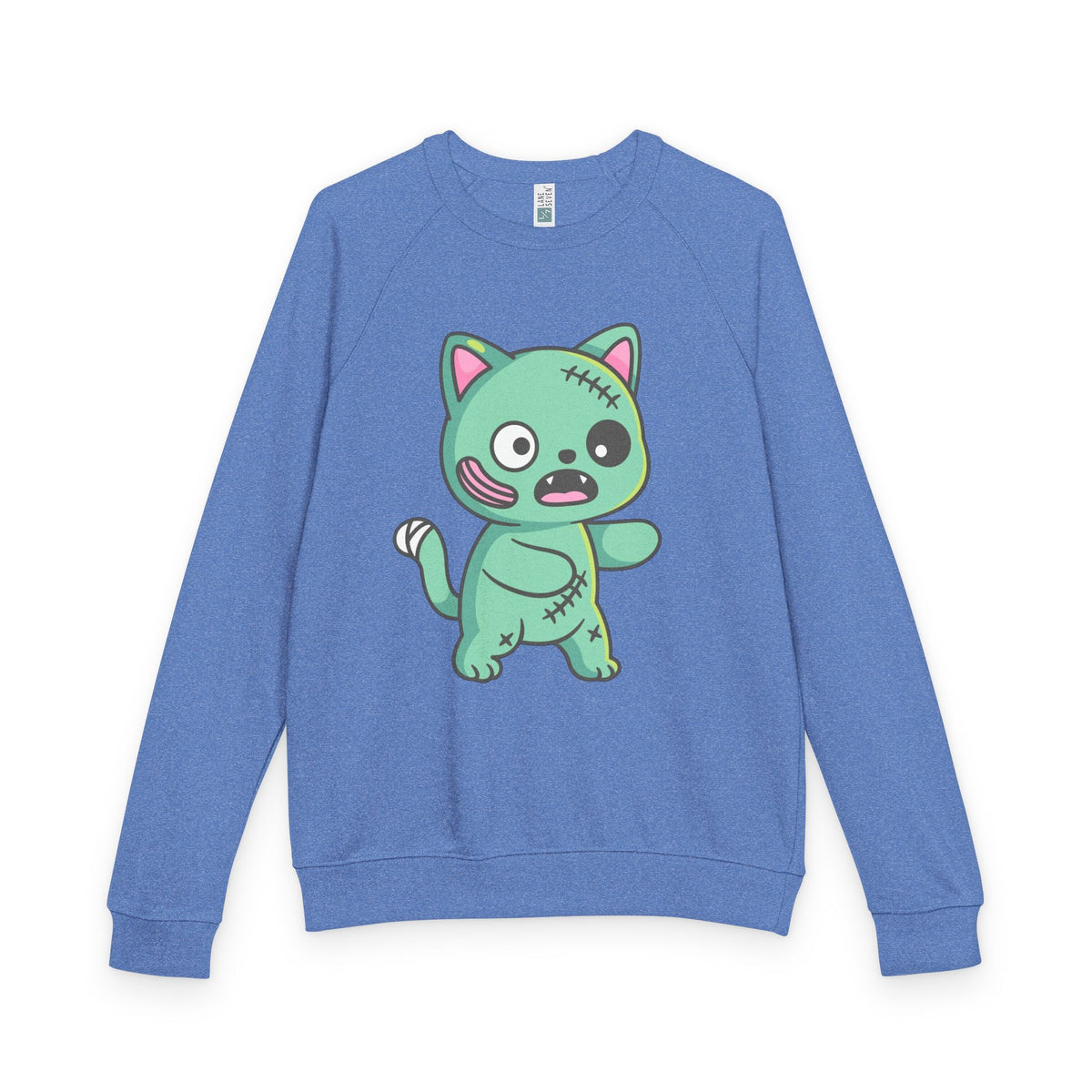 Cute Zombie Cat Crewneck Sweatshirt – Stitched Kitty Pullover