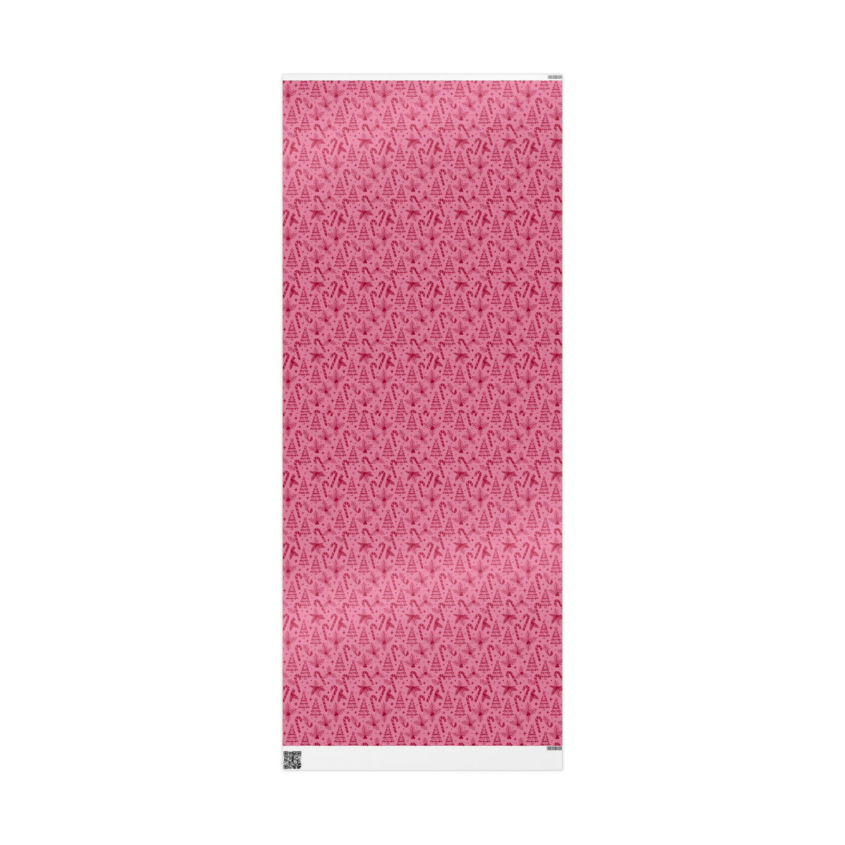Pink Holiday Candy Cane Pattern Wrapping Paper | Christmas Gift Wrap Roll