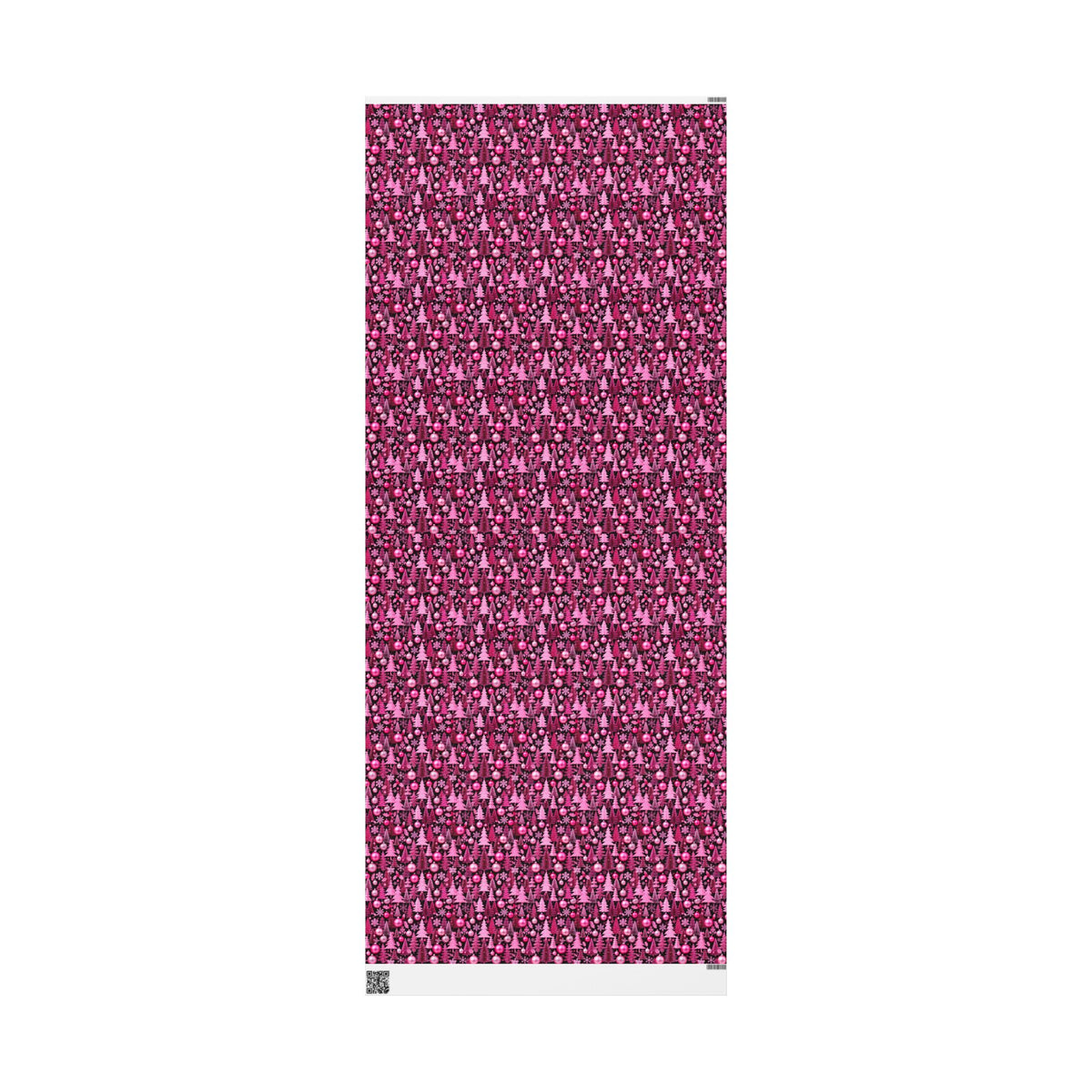 Pink Holidays Ornaments Wrapping Paper | Designer Christmas Pattern Roll