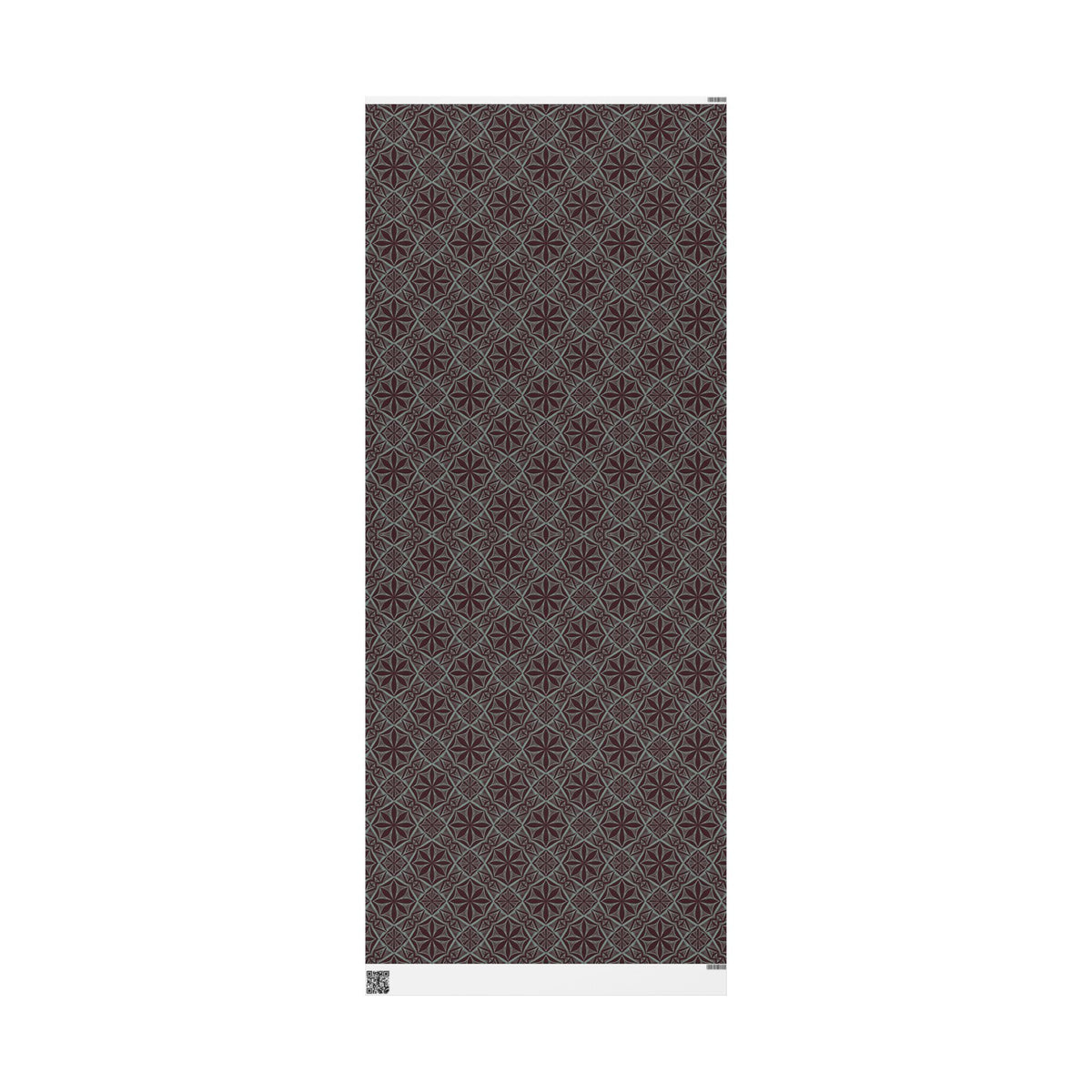 Geometric Starburst Pattern Wrapping Paper | Burgundy Teal Gift Wrap