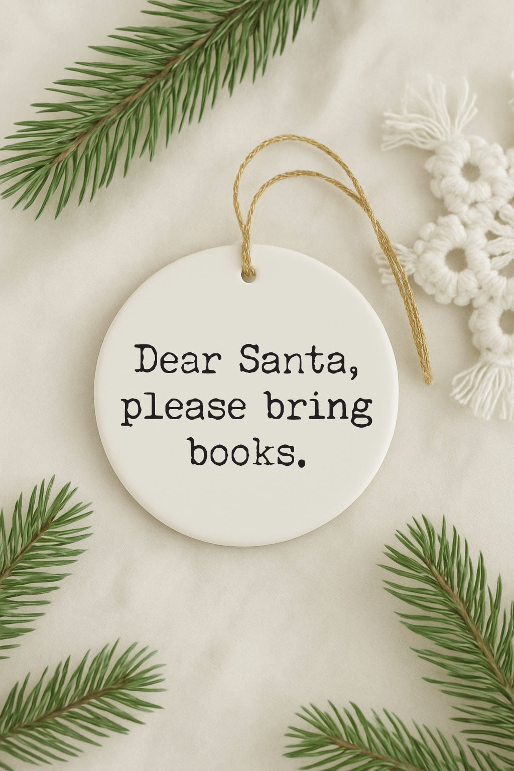 Dear Santa Book Club Christmas Ornament